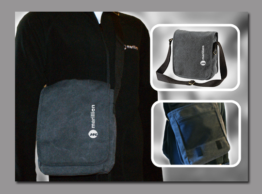 M LOGO MESSENGER BAG